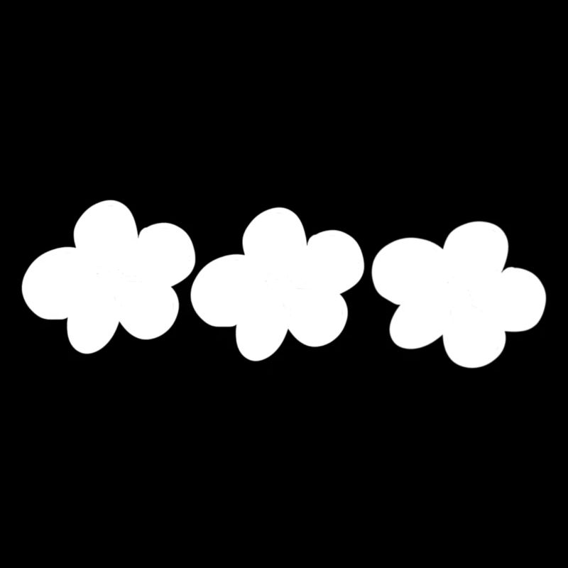 Forme de plante à fleurs à trois fleurs