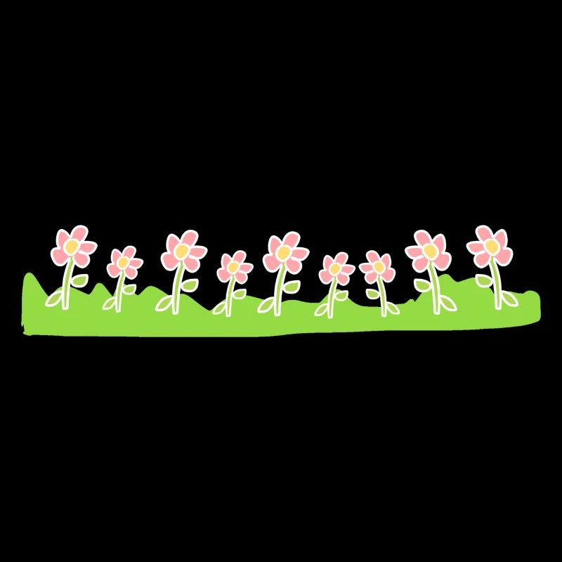 Herbe Ligne Symbole Forme Fleurs Fleur