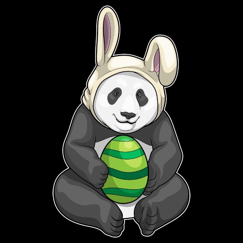 Oeuf de Pâques Panda Bunny Easter