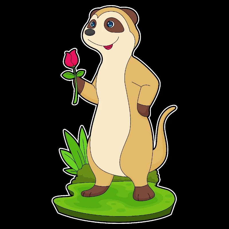 Suricate Rose Fleur