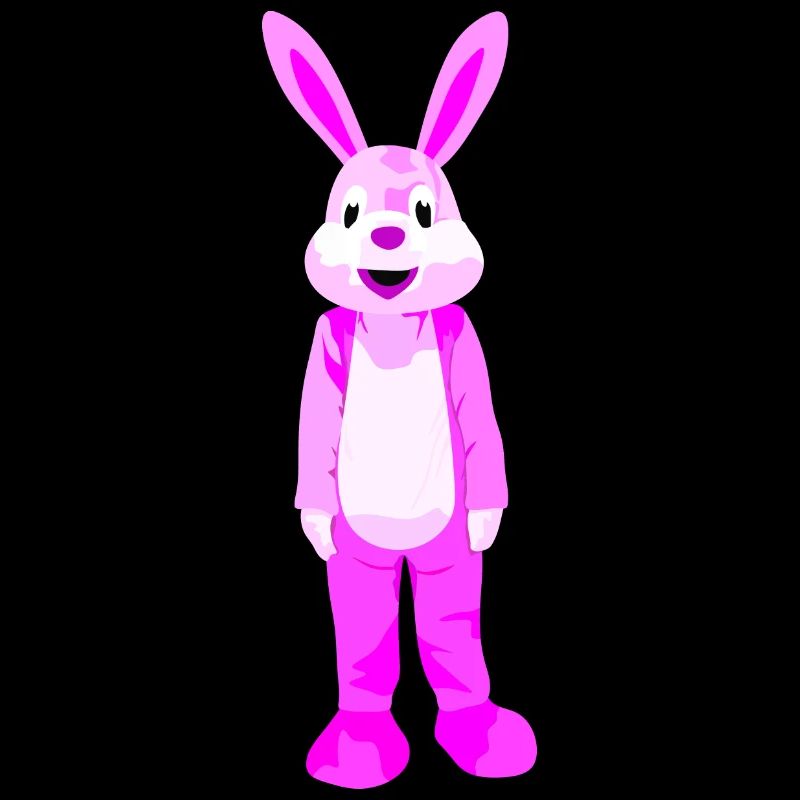 Lapin à fourrure rose