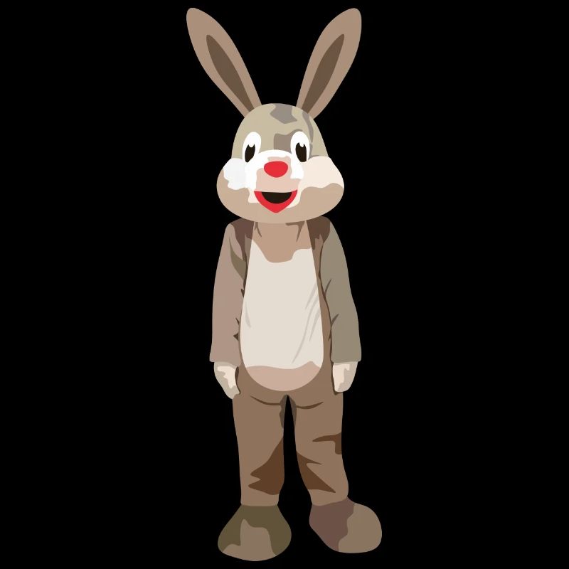 Bunny with a red nose - a funny Easter bunny