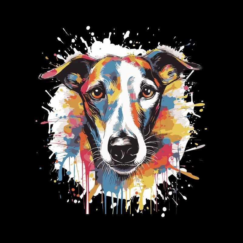 Greyhound Hund Tier Pop Art Kopf