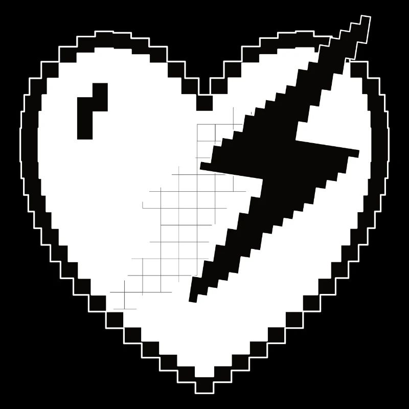 Heart Flash Pixel Gamer Gift