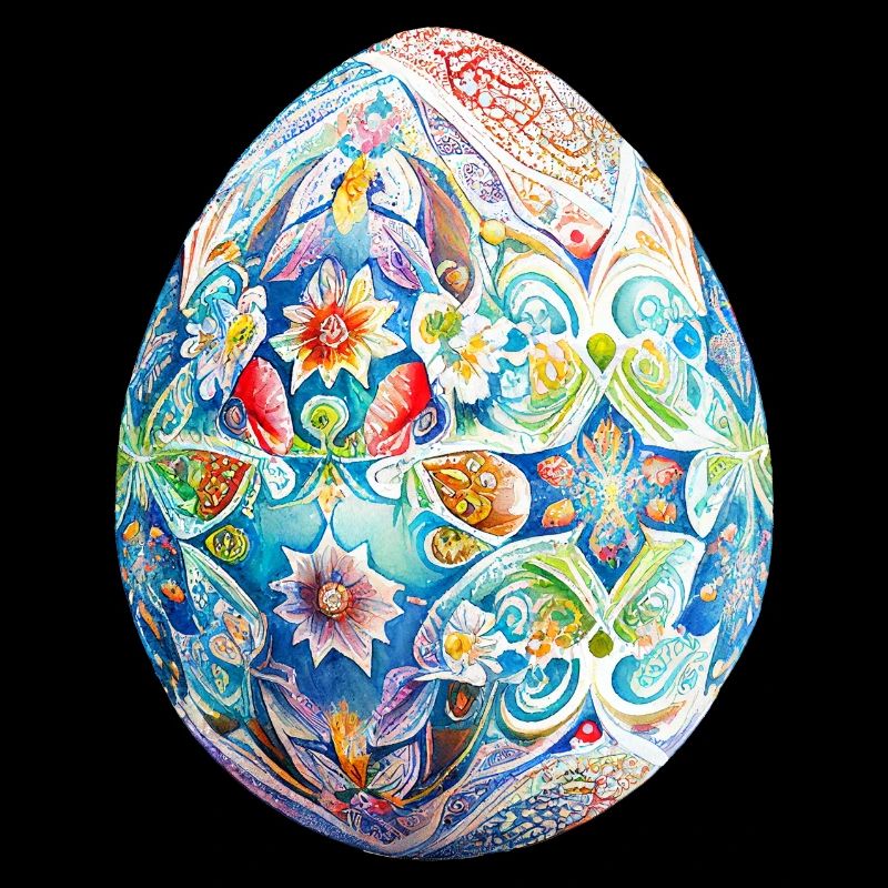Colorful Easter egg and spring decoration