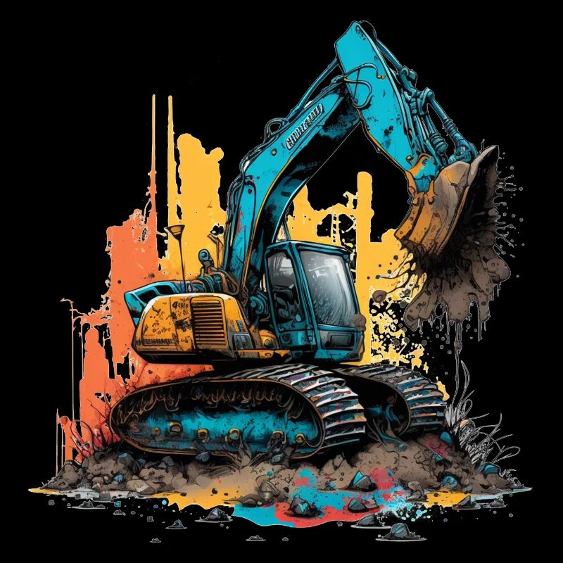 Graffiti d’excavatrice