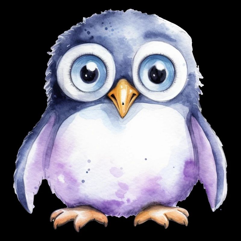 Pinguin Wasserfarben Zeichnung