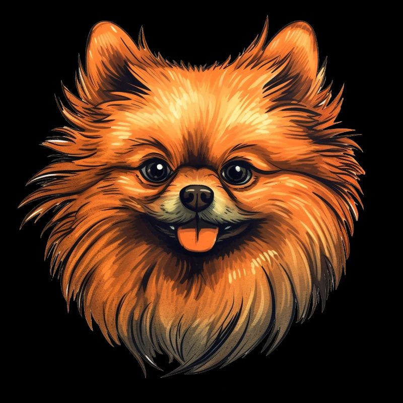 Dessin de Spitz miniature de Poméranie