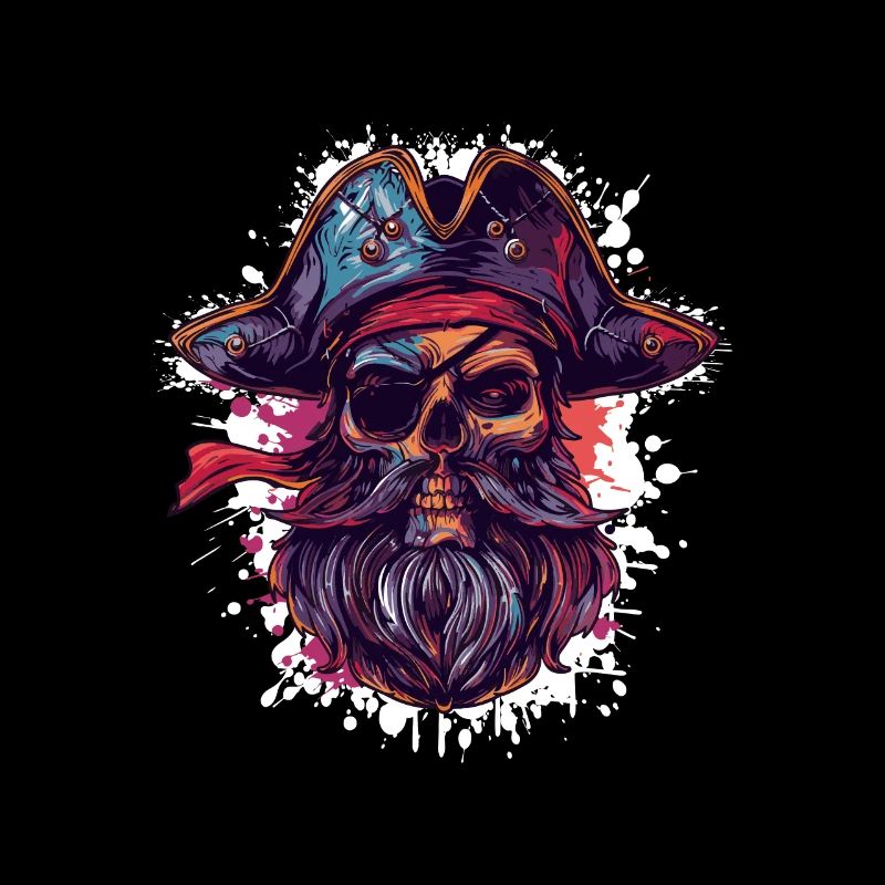 Capitaine du crâne de pirate