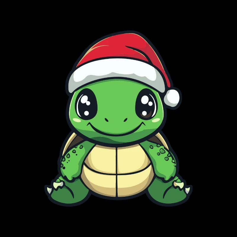 Turtle Christmas Cute