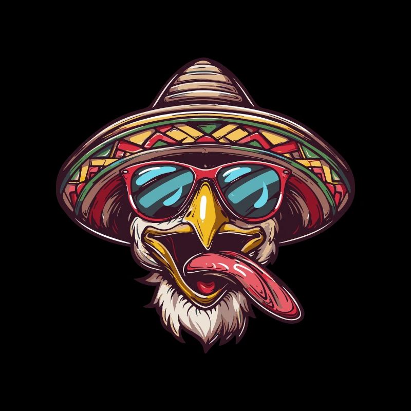 Chicken Comic Funny Sombrero