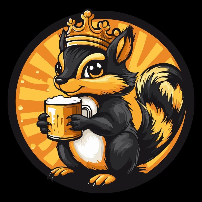 Eichhörnchen Bier Comic