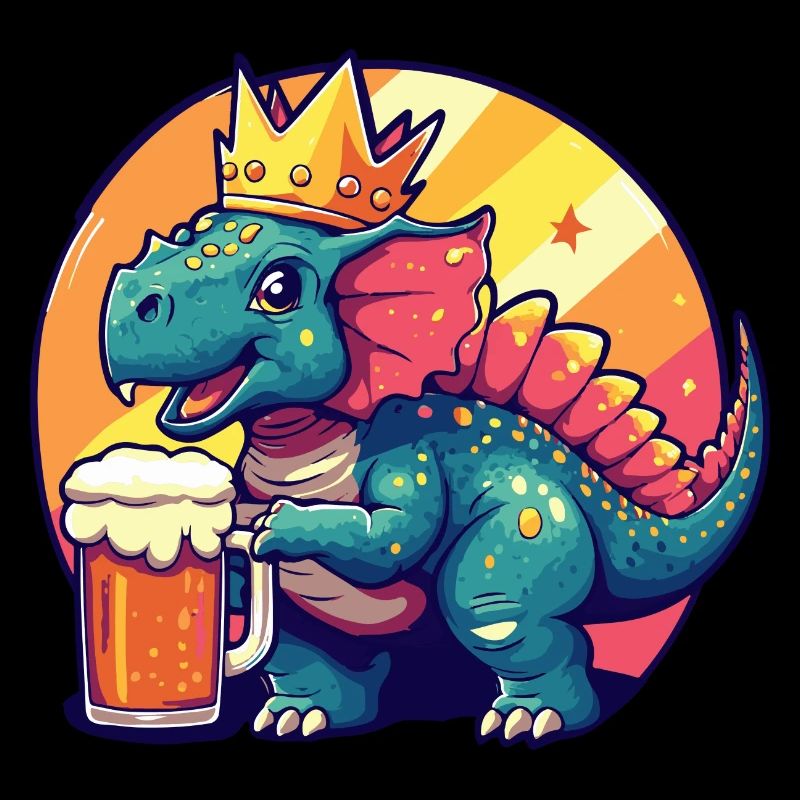 Dinosaurier triceratops Bier Comic