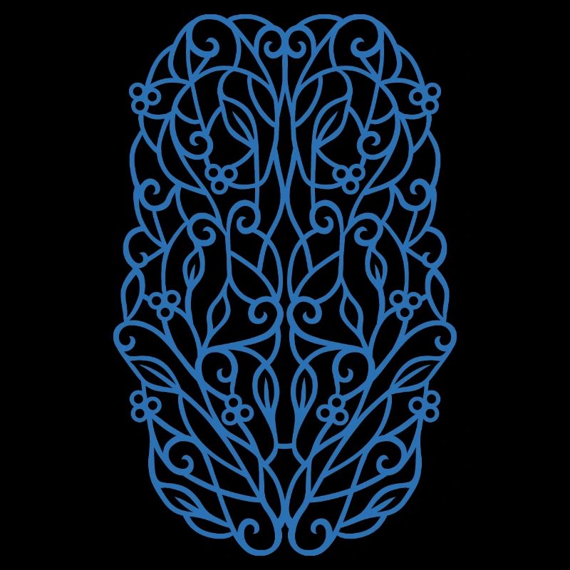 Blue stylish ornamental element