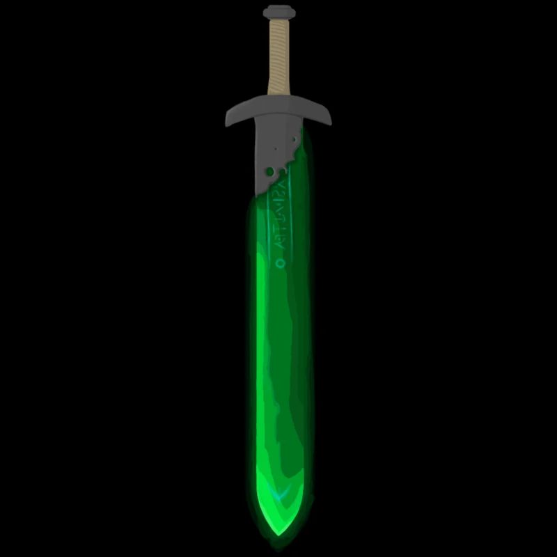 Épée runique verte