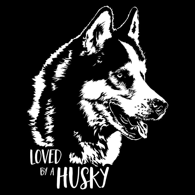Loved by a Husky dog saying Wilsigns