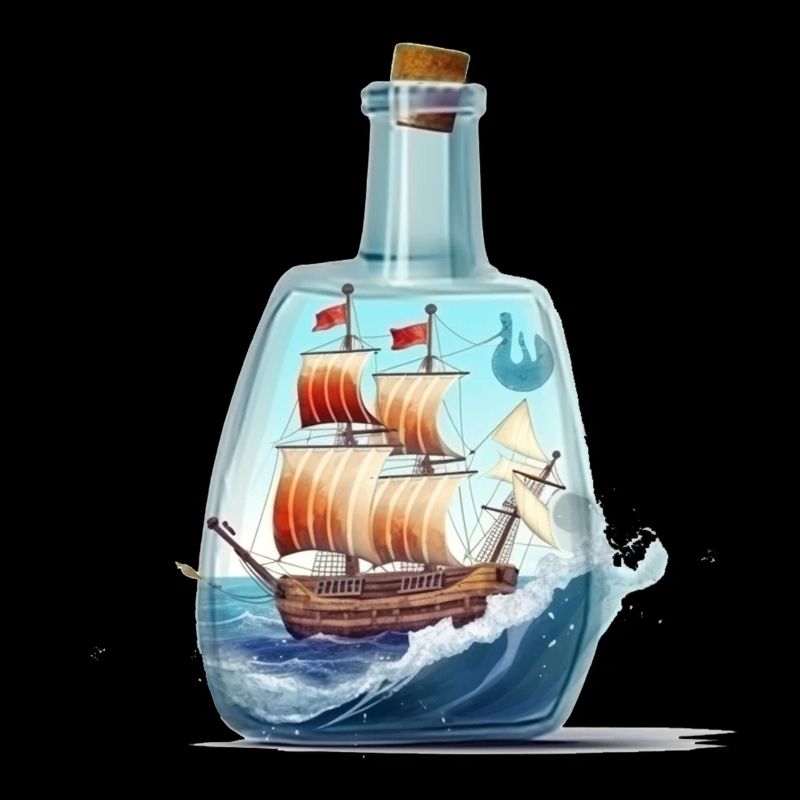 Message dans un bateau de bouteilles