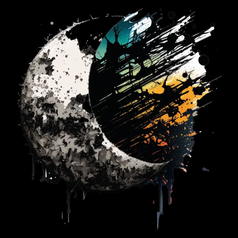 Half Moon Color Drop Colorful