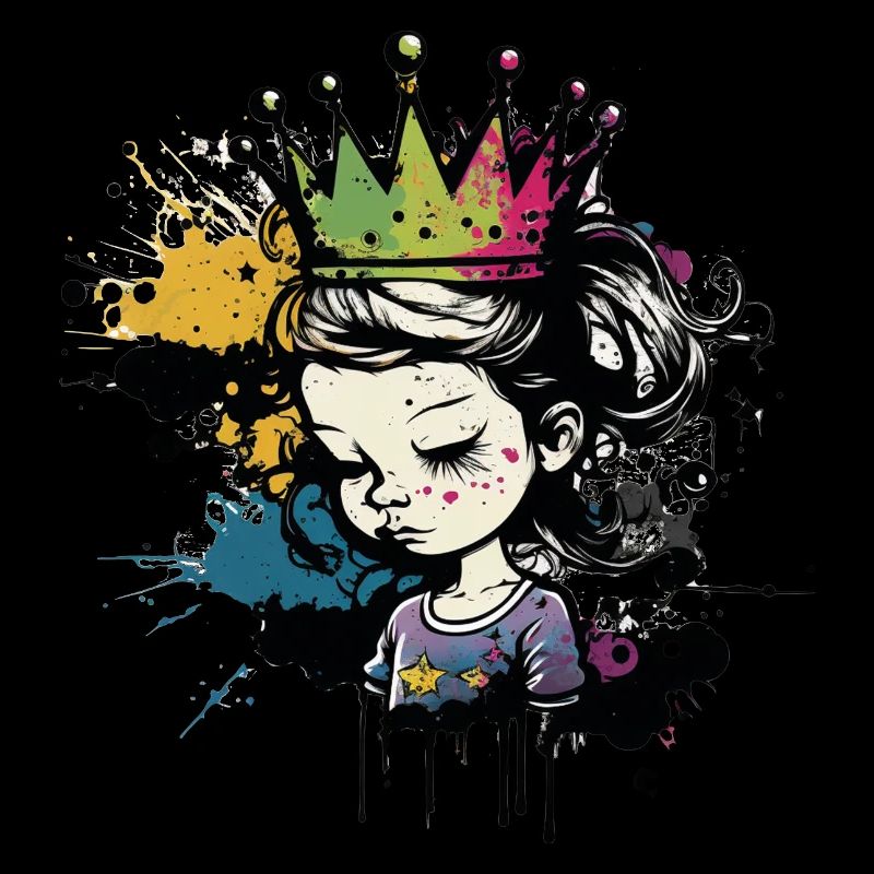 Prinzessin Graffiti Farbtropfen