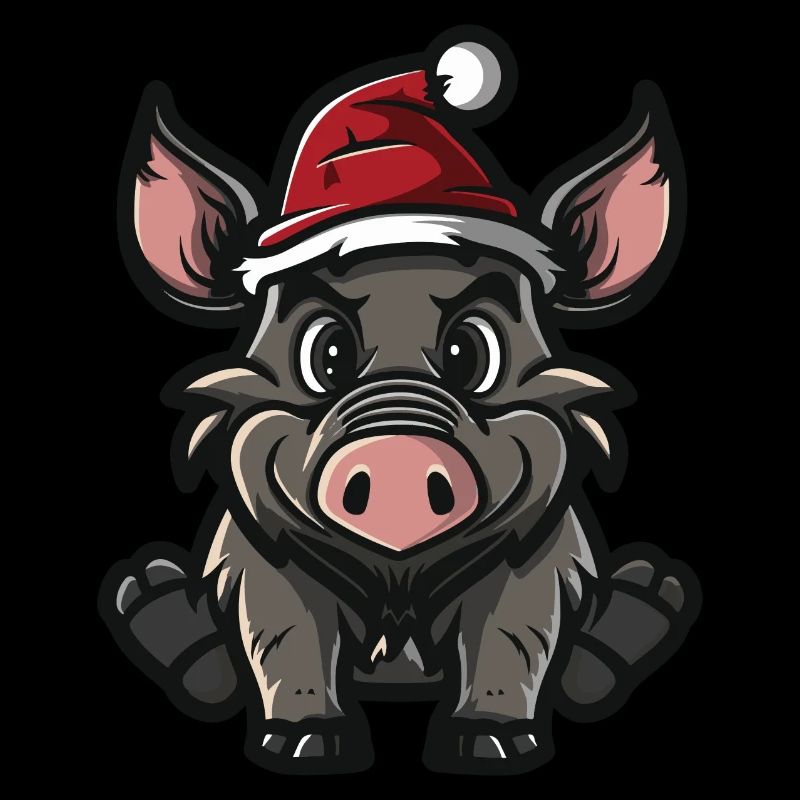 Cochon Noël Sanglier