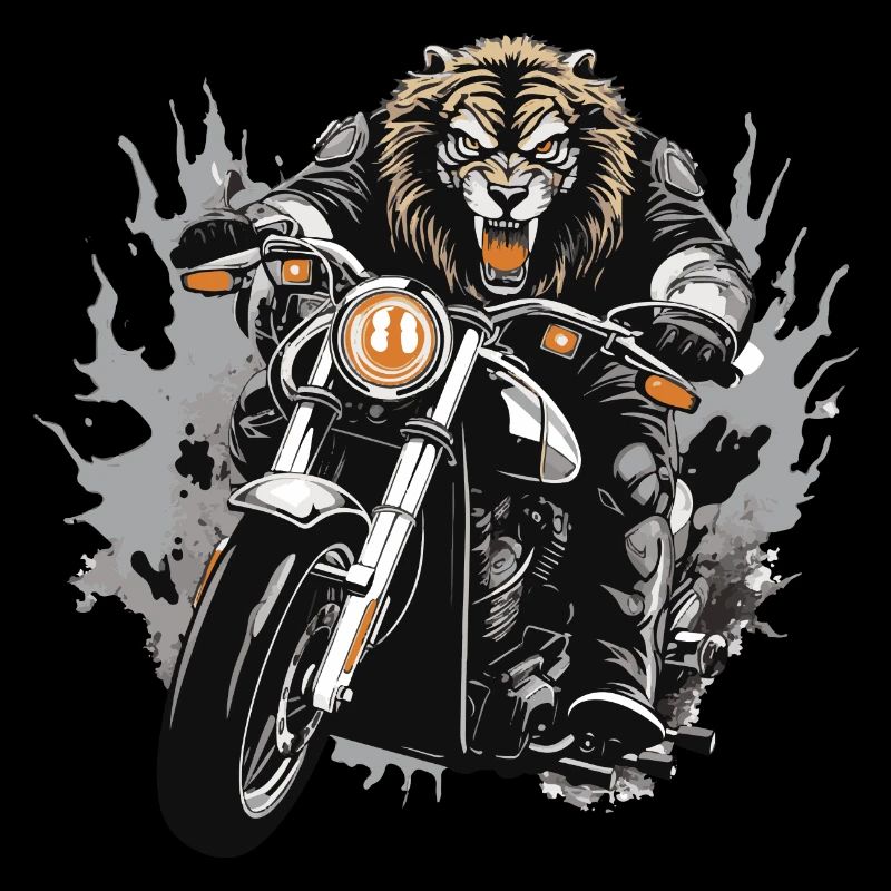 Löwe Motorrad Biker Beast