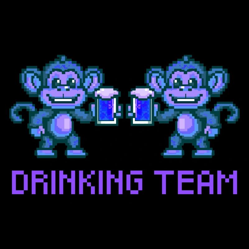 Affe Drinking Team Bier Party