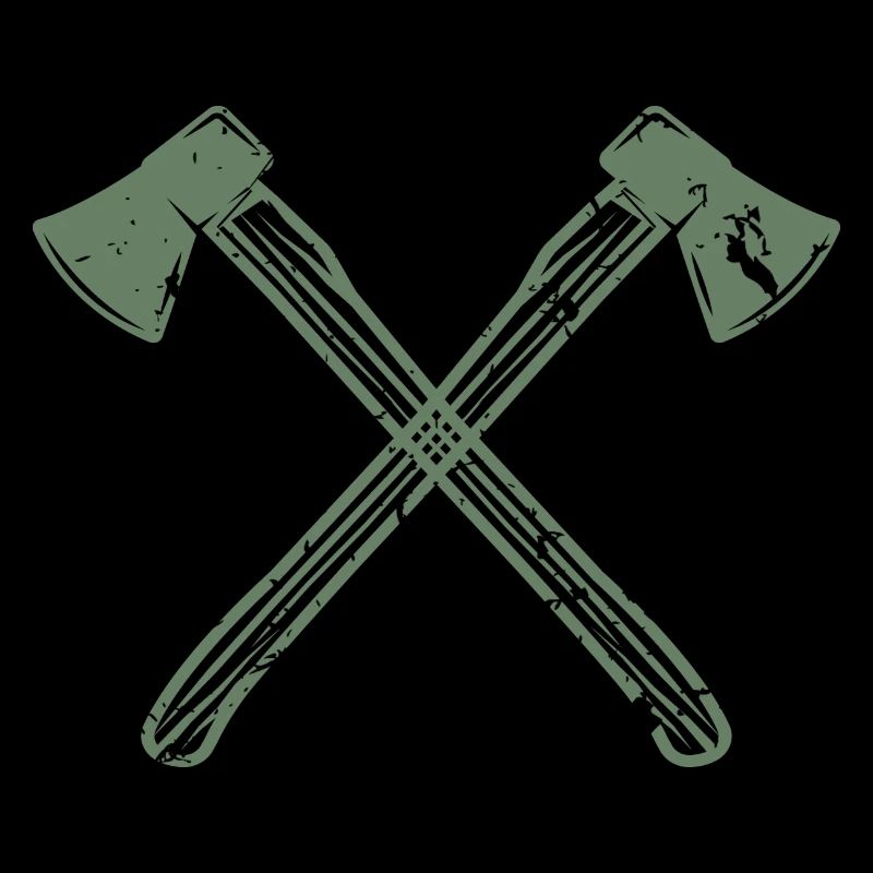 Conception de hache de style grunge - Pour les bûcherons et les forestiers