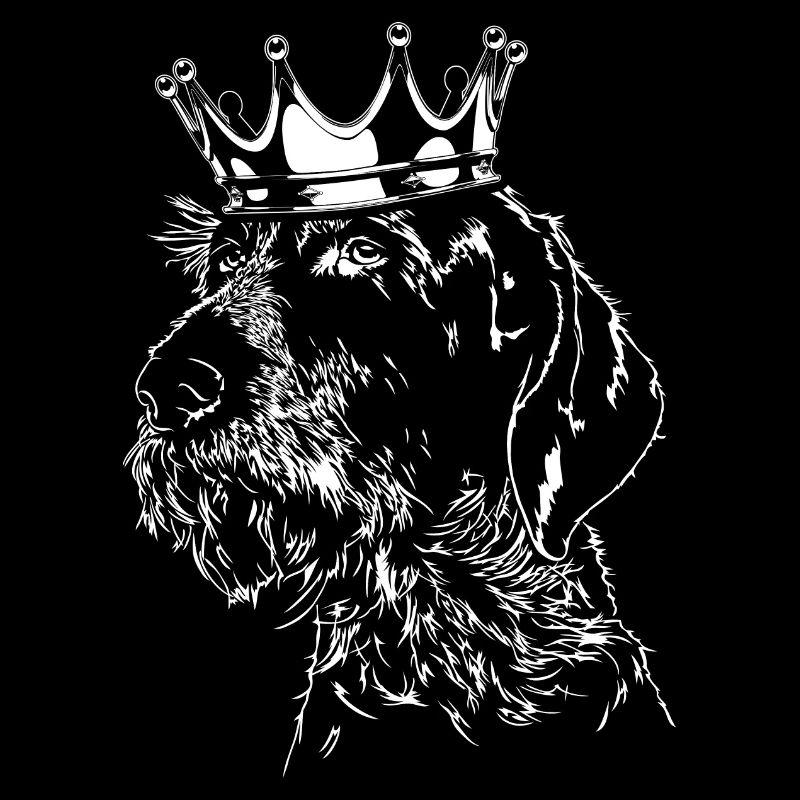 DEUTSCH DRAHTHAAR Krone Hund Hunde Jagd Wilsigns