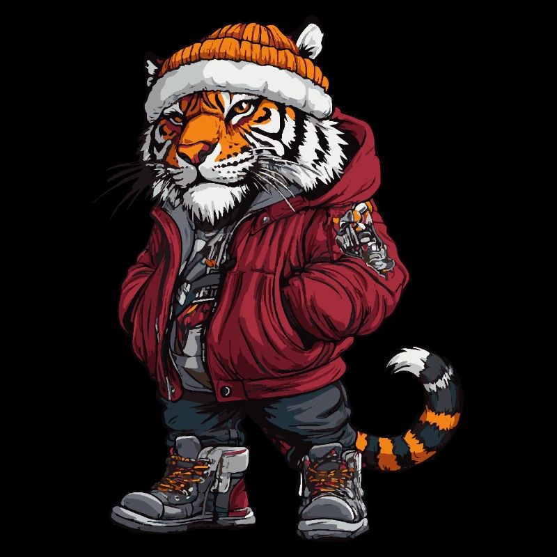 Tiger Funny Winter