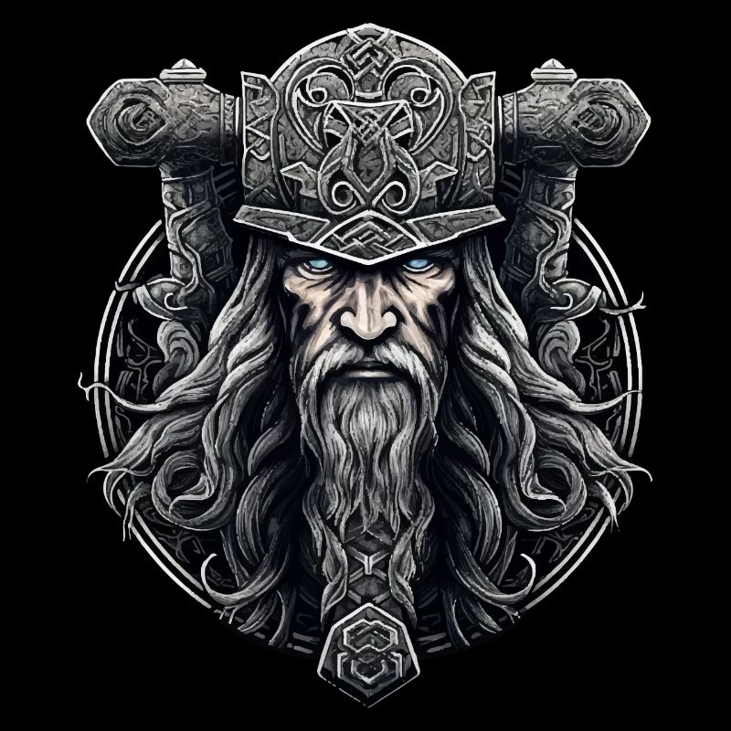 Wikinger mit Hammer, Valhalla Nordmann Design