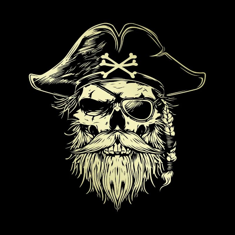 Pirate Skull Gold