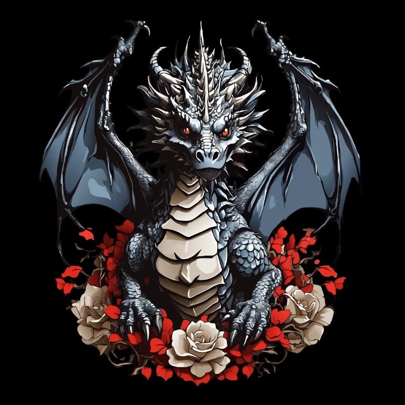 Dragon de feu coloré pour les fans de dragon