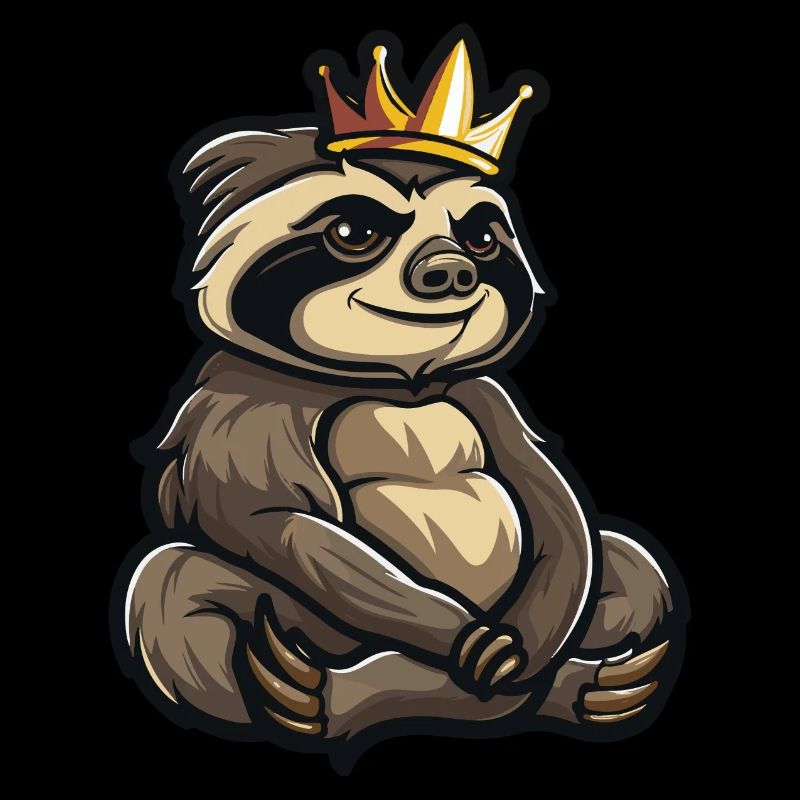 Faultier Comic Krone