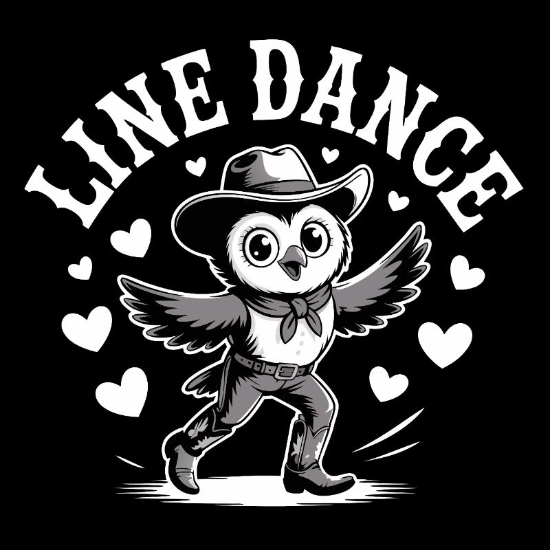 Line Dance Eule lustige Eule tanzt Linedance