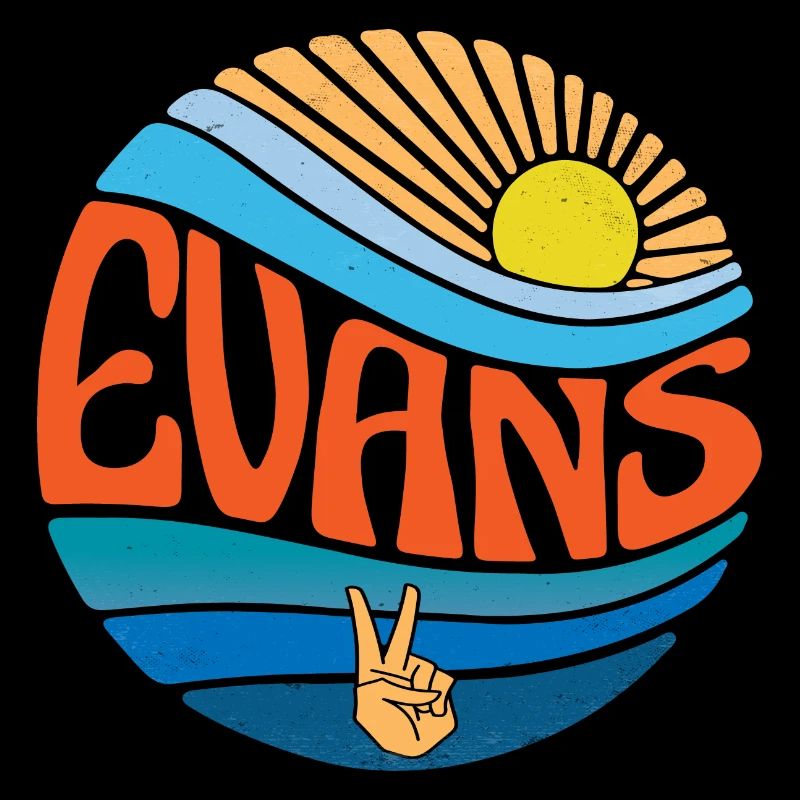 Evans Shirt Vintage Sunset Evans Groovy Tie Dye