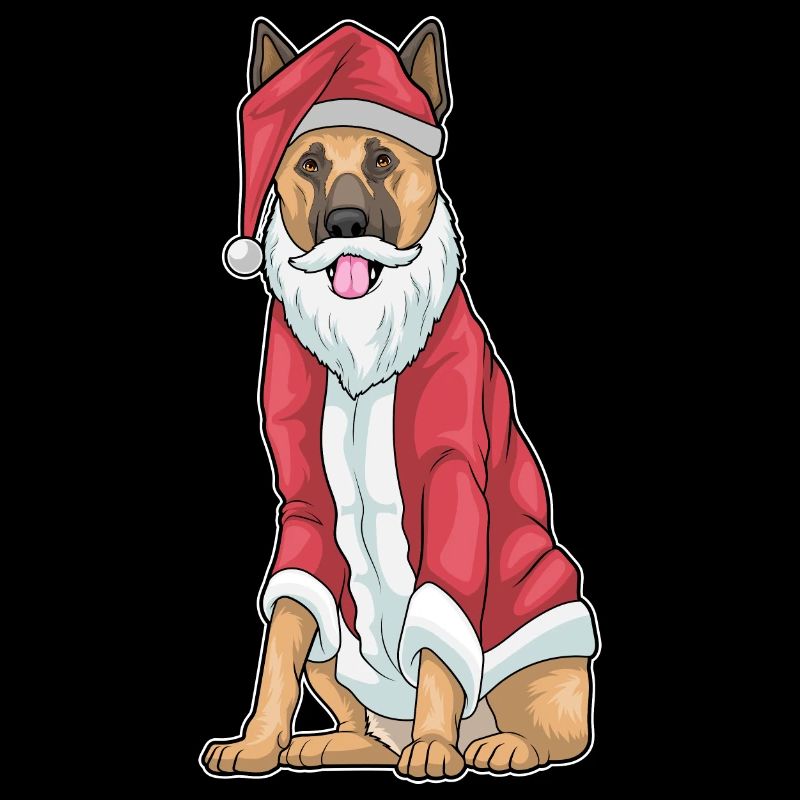 German Shepherd Christmas Christmas Hat
