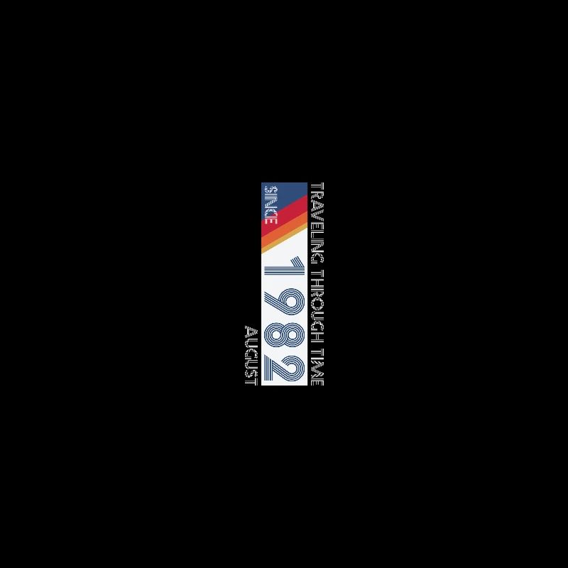 Conception drôle d'anniversaire de voyage dans le temps août 1982