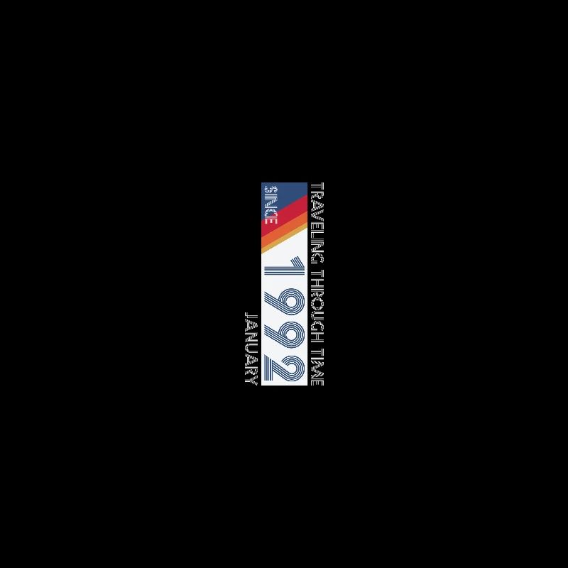 Conception drôle d'anniversaire de voyage dans le temps janvier 1992