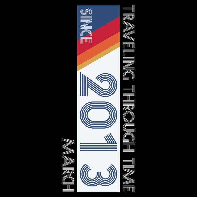 Conception drôle d'anniversaire de voyage dans le temps mars 2013