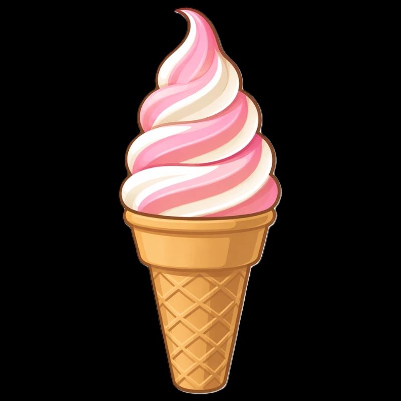 Softeis Erdbeer-Vanille