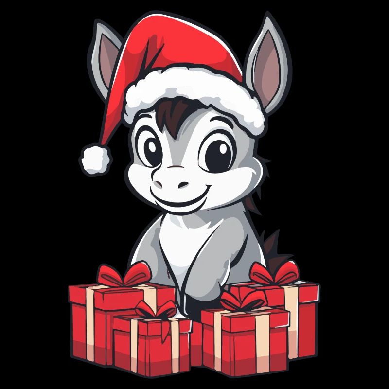 Cadeaux de Noël à dos d’âne