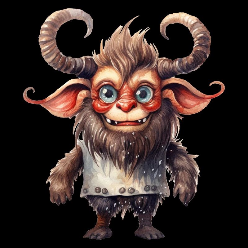 Dessin à l’aquarelle de Krampus