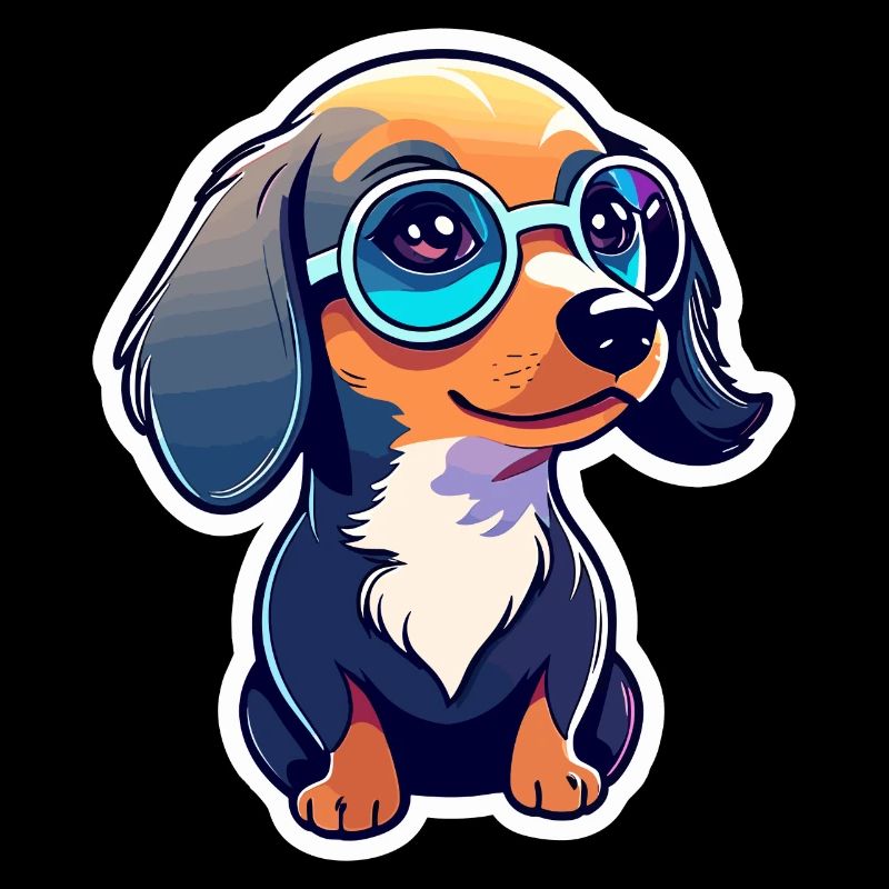 Illustration de chien teckel