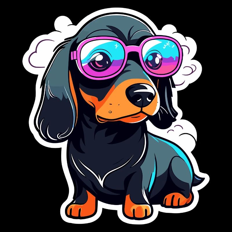 Illustration de chien teckel