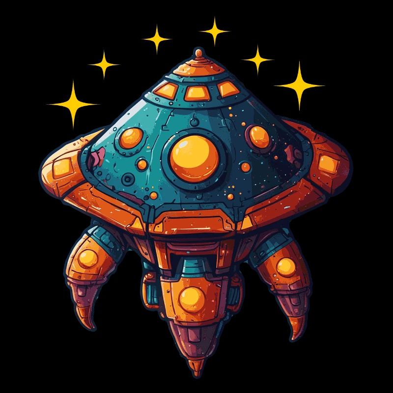 Soucoupe volante de vaisseau spatial imaginative