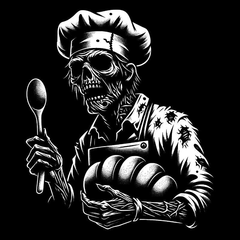 Zombie as Baker - creepy horror baker