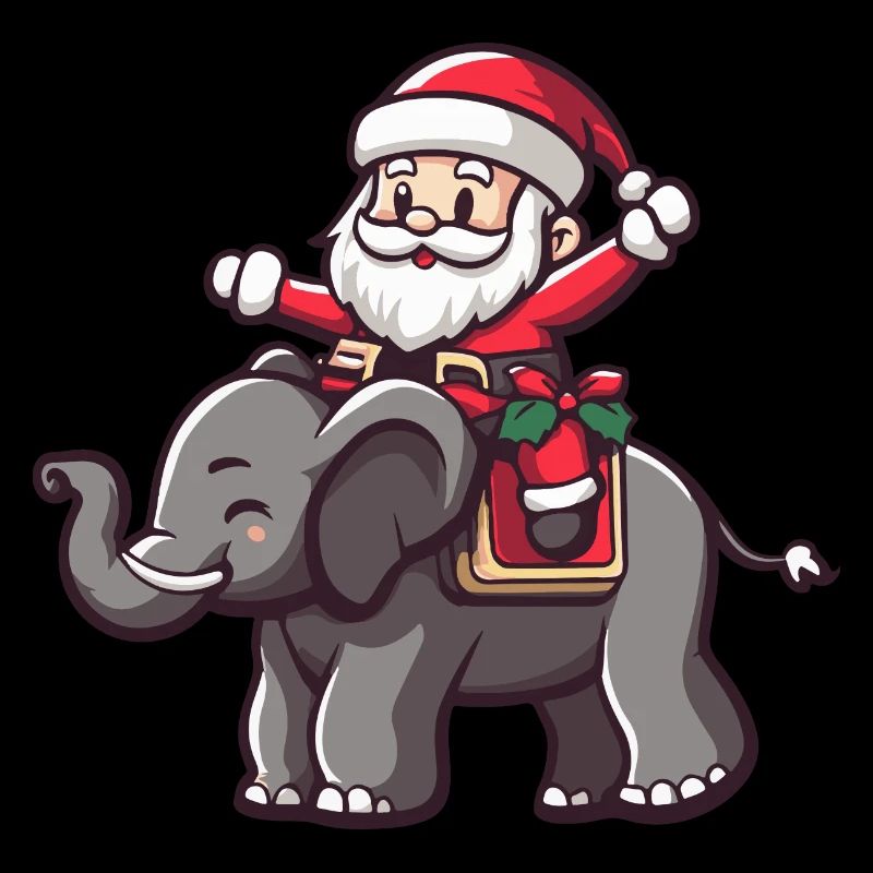 Elefant Weihnachtsmann