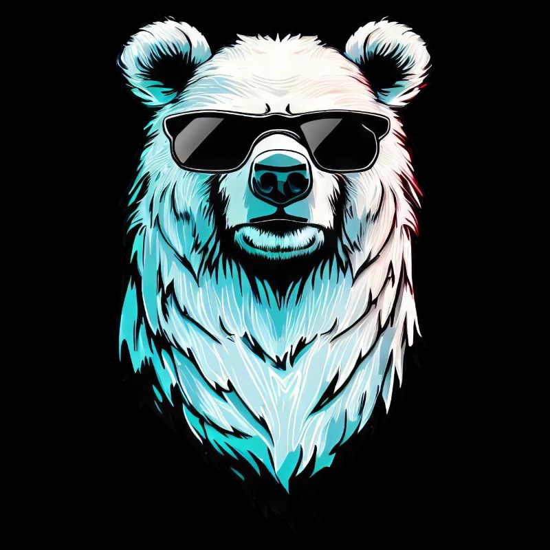 Cooler Eisbär - Polarbär mit Sonnenbrille