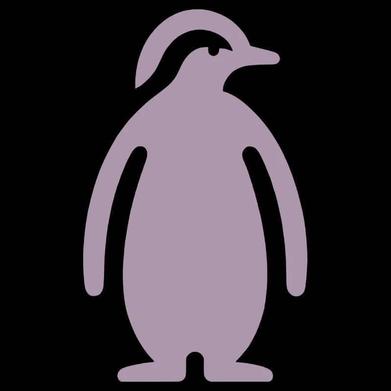 Penguin Silhouette Elegant Design