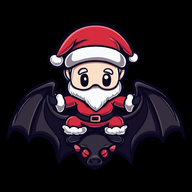 Fledermaus Weihnachtsmann